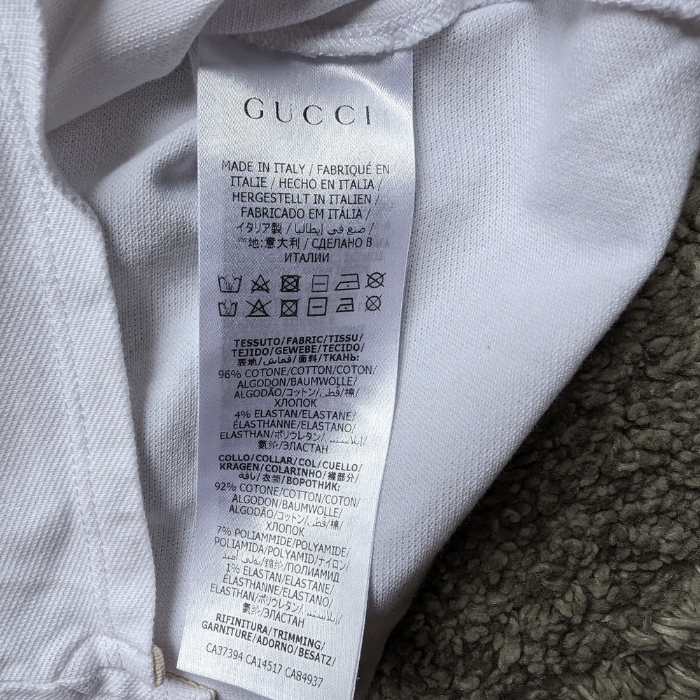 Gucci Kids White Polo with Black and Red Collar - Picture 7 of 7